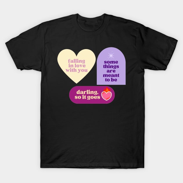 Can't Help Falling In Love - Sticker Pack T-Shirt by ehmacarena-art
